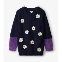 Hatley Pop Flowers Fluffy Sleeve Sweater